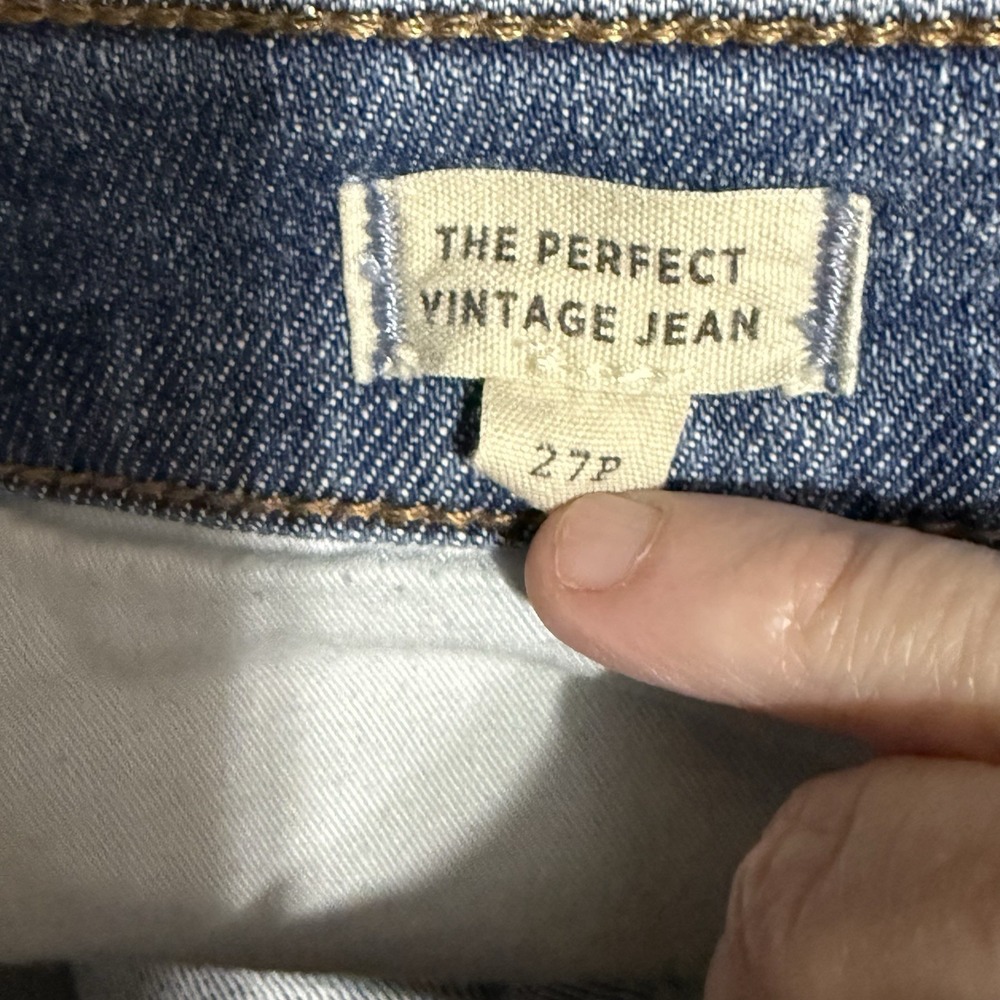 Madewell Jeans Womens 27P Blue The Perfect Vintage Jean High Rise Tapered Denim - Picture 6 of 6